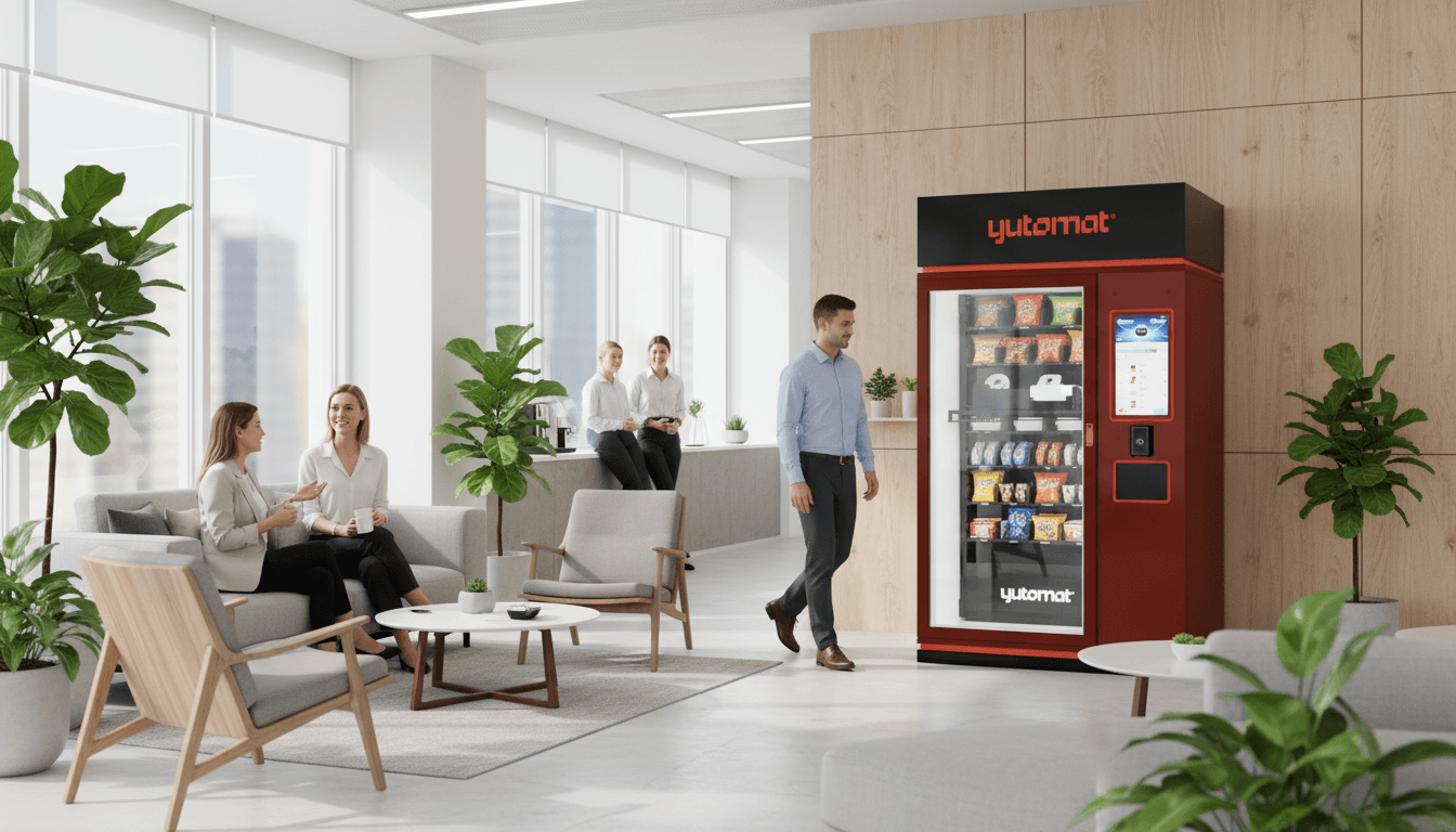 Yutomat akıllı satış makinesi ofis ortamında - Canlı destek hizmeti